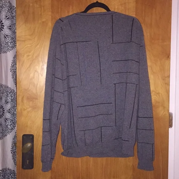 Men’s Gray Lenor Romano 100% Cashmere Sweater Size XXL